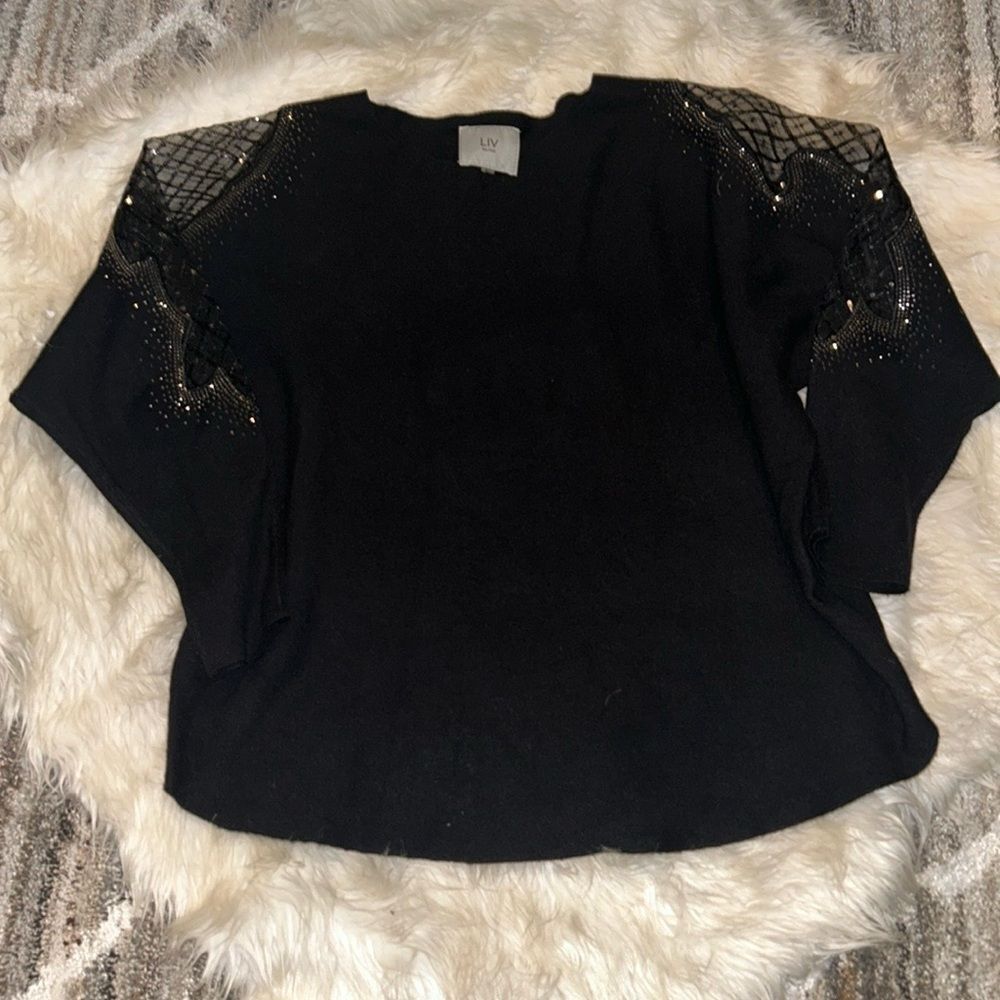 LIV milano  | black sweater size XL - Picture 8 of 10